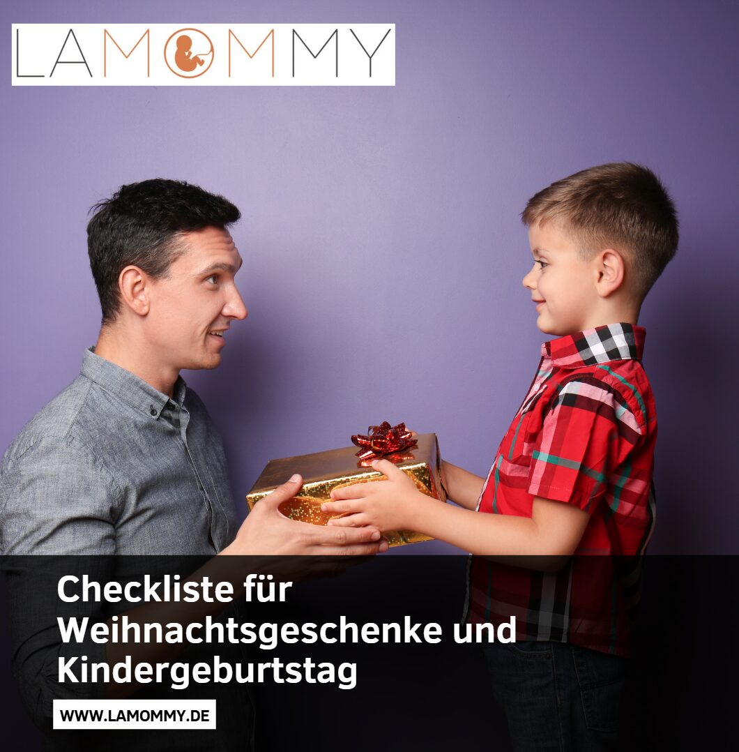 Checkliste für Weihnachtsgeschenke und Kindergeburtstag